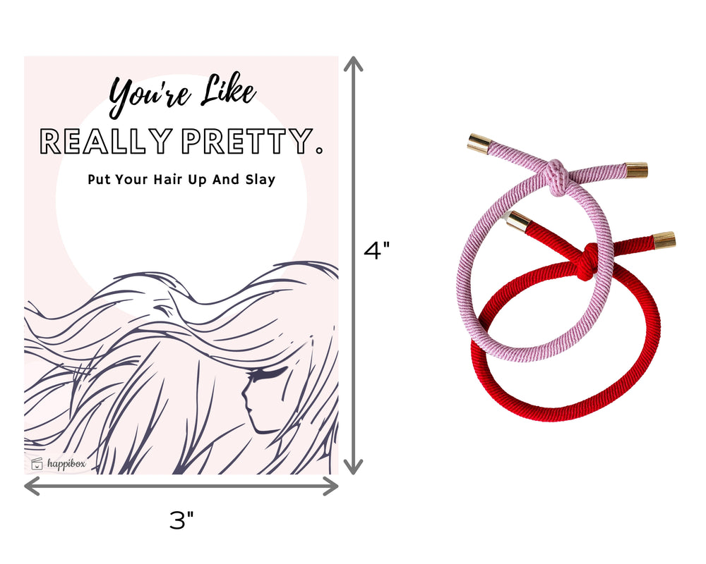 Elastic Hair Tie | "Really Pretty" | Red/Pink